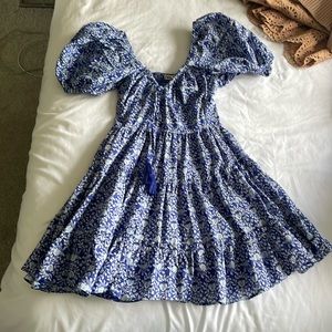 Blue mini dress